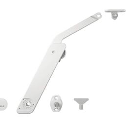 Підйомний механізм Hafele Free flap H1.5 C 1-о сторонній, пластик, білий лівий