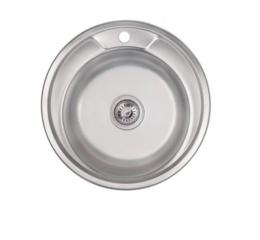 Мийка кухонна нержавійка Platinum 477, кругла 0,8; 510*180, мат