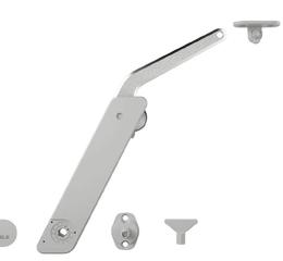 Підйомний механізм Hafele Free flap H1.5 A 1-о сторонній, пластик/цамак, сірий лівий