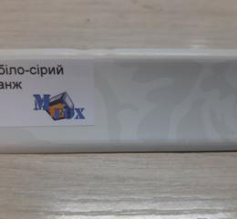 Плінтус ElmechPlast (низький). 125 біло-сірий меланж (акс. 50)