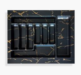 Лоток для кухонних приборів  Bravo чорний+золото 545*480