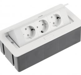 Освітлення Подовжувач GTV SOFT SCHUKO 3 розетки, провід 1,5м, білий