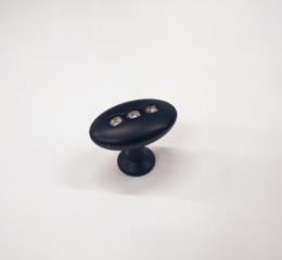 Ручка OSKAR 6059-012 SOMUN DUGME з каміння матовий чорний